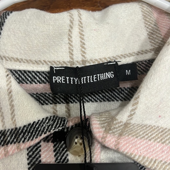 Beige / pink checked cropped shaket - Picture 8 of 8